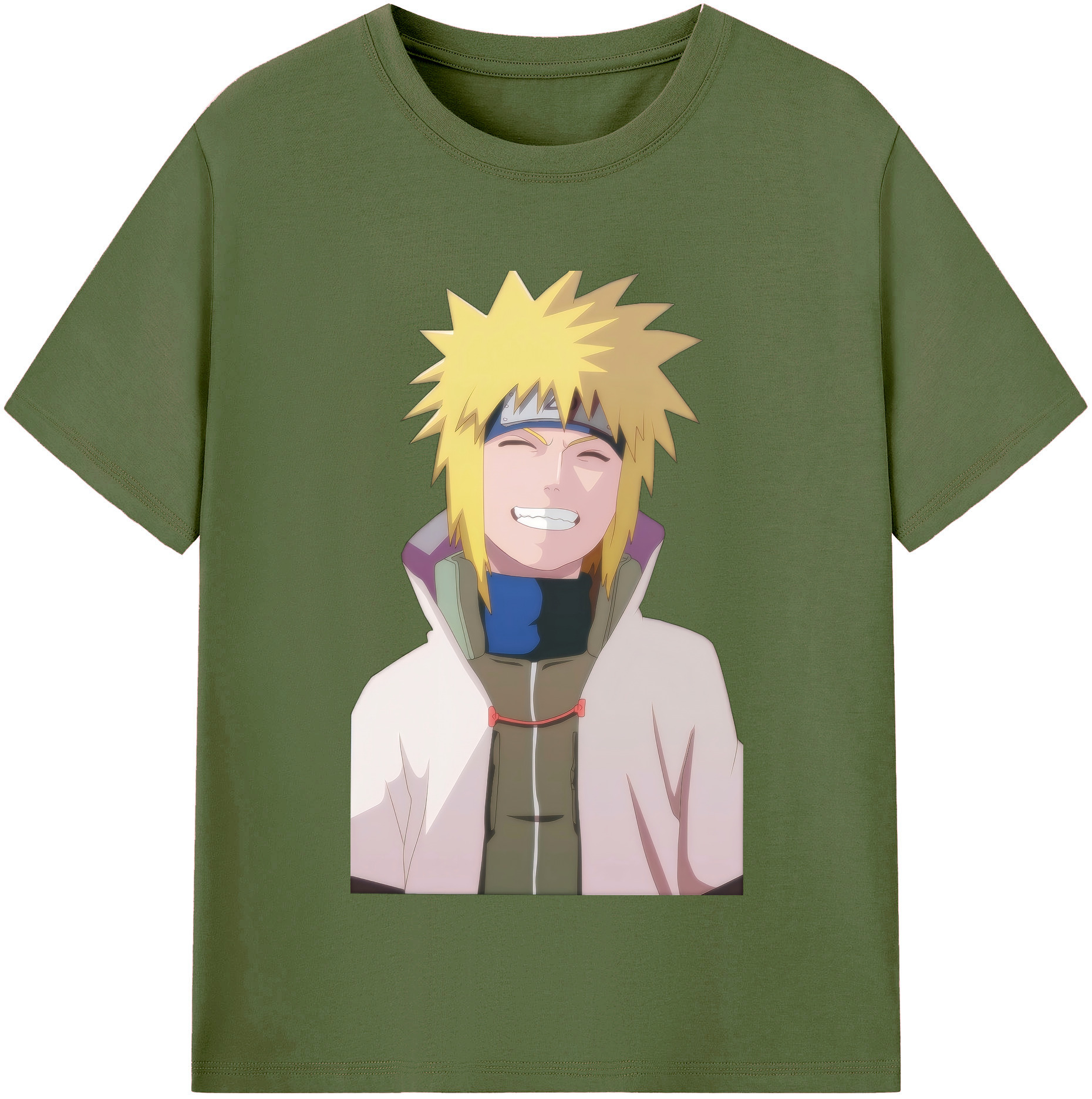 （画像用） NARUTO -ナルト- 波風 ミナト Namikaze Minato 綿100％半袖Tシャツ（フロントプリント）
